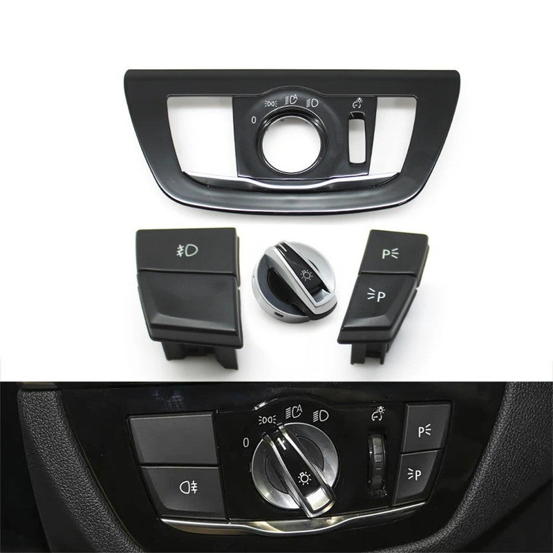 Car Craft Compatible With Bmw 5 Series G30 6 Series Gt G32 2017-2023 Car Headlamp Headlight Fog Lamp Light Upper Dipper Night Vision Rotary Switch Knob Button 3