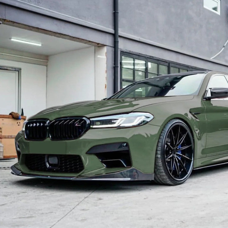Car Craft Compatible With Bmw 5 Series G30 Lci 2021-2024 F90 M Sport M5 Bumper Front Lip Splitter Skirt Trim Zst-806 Abc Gb Glossy Black
