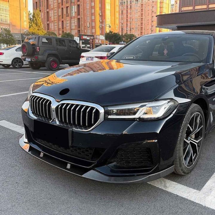 Car Craft Compatible With Bmw 5 Series G30 Lci 2021-2024 M Sport M Tech M Performance Bumper Front Lip Splitter Skirt Trim Zst-1514 Gb Glossy Black