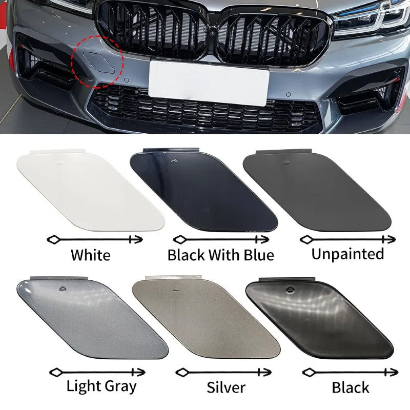 Car Craft Compatible With Bmw 5 Series G30 F90 Lci M5 2021-2025 Front Bumper Trailer Tow Towing Hook Hole Cover 51118746626 Unpainted - CAR CRAFT INDIA