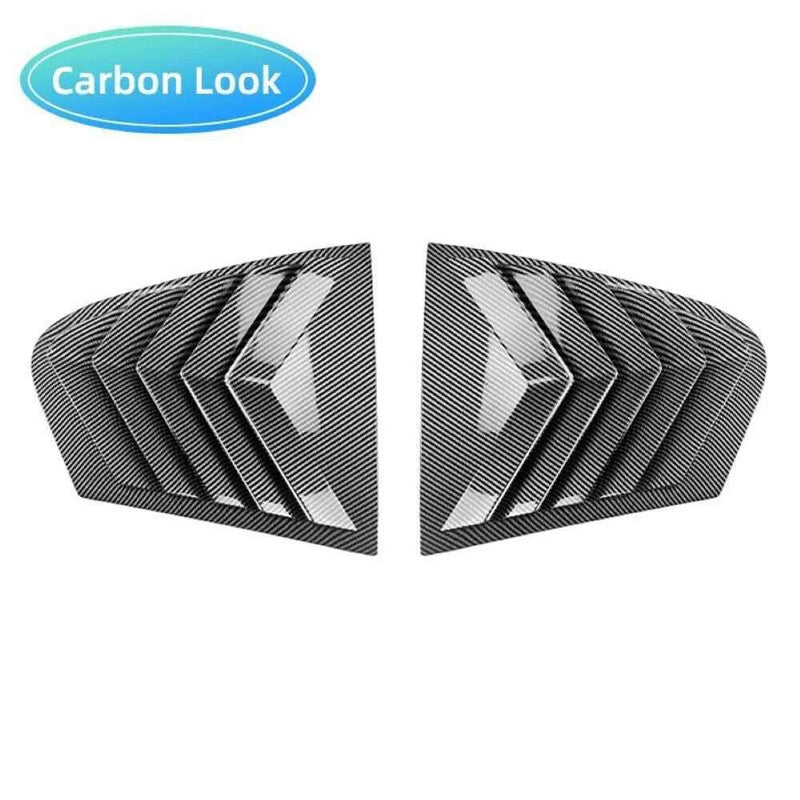 Car Craft Compatible With Bmw 5 Series G30 F90 2017-2024 Car Rear Window Shutter Cover Louver Side Vent Trim Triangle Carbon Fiber Look