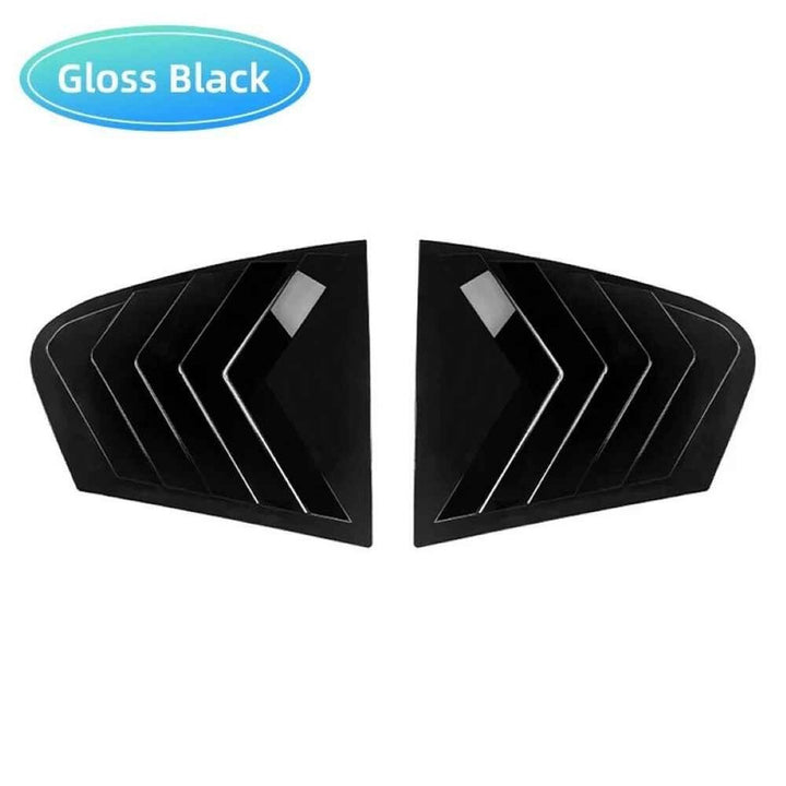 Car Craft Compatible With Bmw 5 Series G30 F90 2017-2024 Car Rear Window Shutter Cover Louver Side Vent Trim Triangle Glossy Black