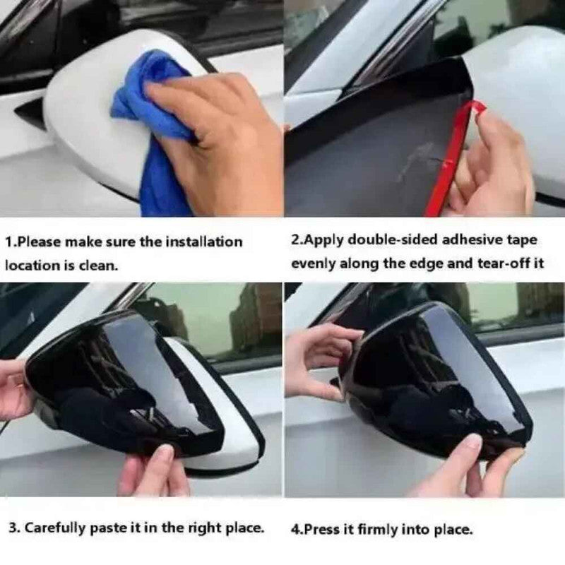 Car Craft Compatible With Bmw 3 Series E46 2002-2006 Side Rear View Case Wing Cap Shell Housing Mirror Covers 3m Tape Pasting Style Carbon Fiber Look CC-11545