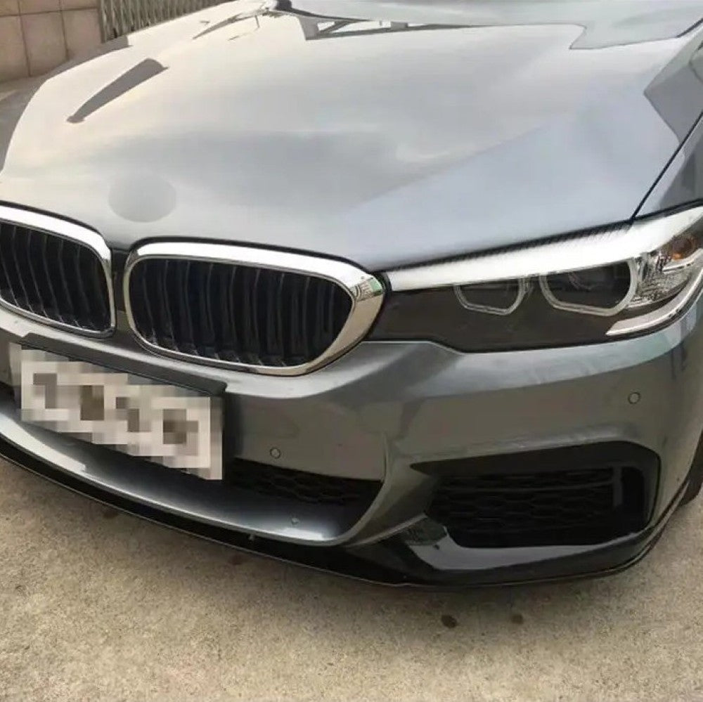 Car Craft Compatible With Bmw 5 Series G30 G38 F90 2018-2020 M Sport Mt M Tech M Performance Front Bumper Lip Splitter Skirt Trim G30/38-003/004 Gb Gloss Black