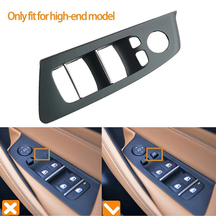 Car Craft Compatible With Bmw 5 Series G30 2018-2024 Car Interior Door Window Lifting Switch Button Control Panel Outer Cover Trim Carbon Fiber Look 51417438578r 7438583l 7438809l 7438810r - CAR CRAFT INDIA