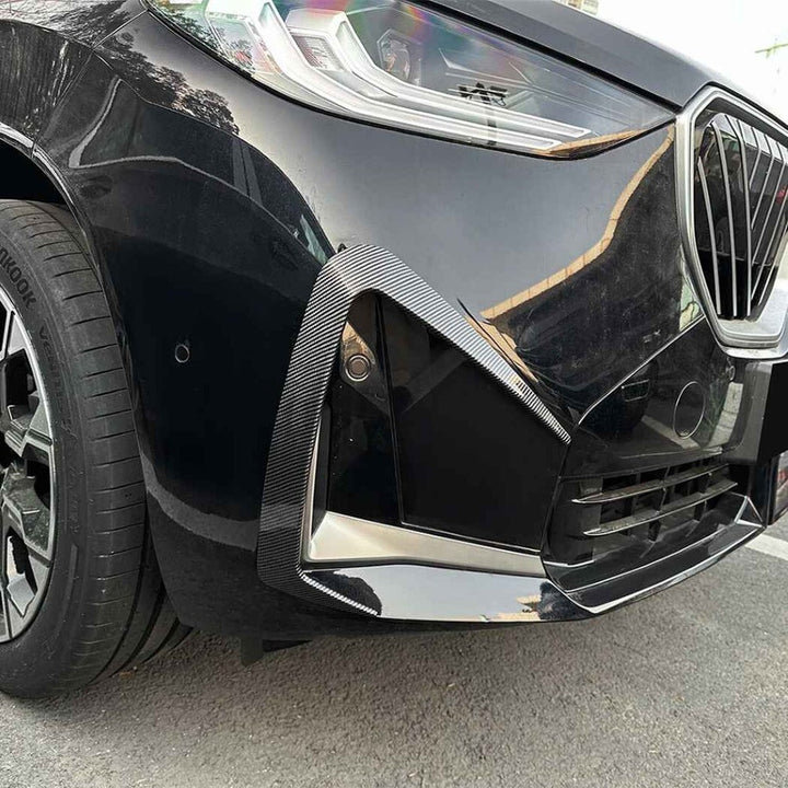 Car Craft Compatible With Bmw X3 G45 2025+ M Sport Front Bumper Flag Skirts Splitter Fog Gril Cover Trim Zst-1159 Gb Glossy Black - CAR CRAFT INDIA