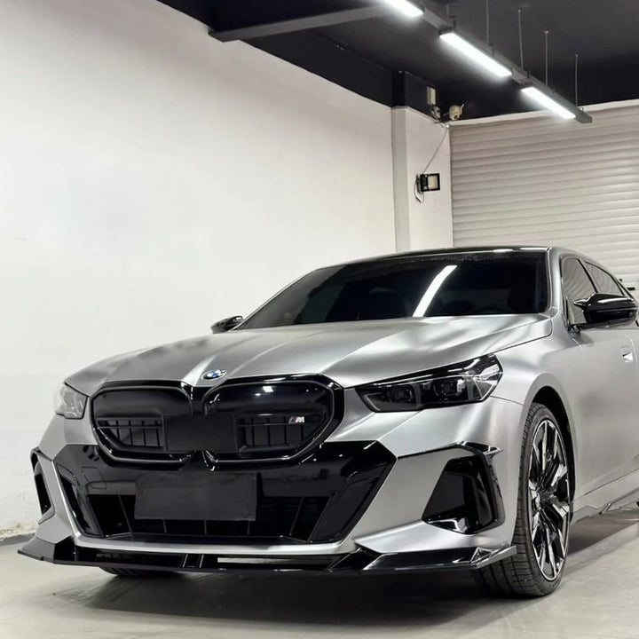 Car Craft Compatible With Bmw 5 Series G60 2024+ Front Bumper Lip Splitter Skirts Trim Canards Air Knife V Ten Vten Style - CAR CRAFT INDIA