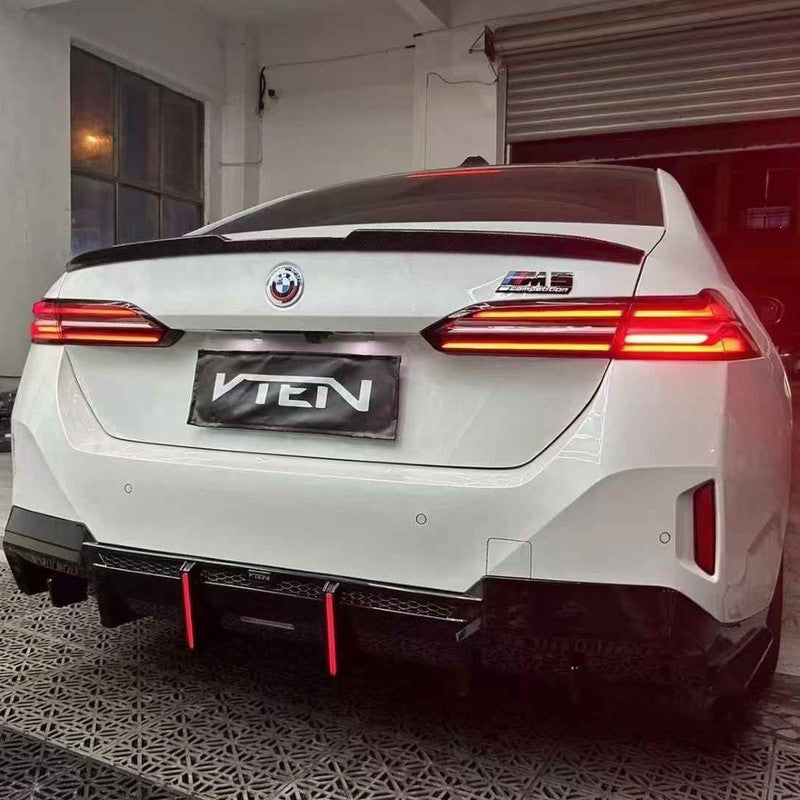 Car Craft Compatible With Bmw 5 Series G60 G68 2024-2026 Rear Bumper Exhaust Pipe Tip Vten V Ten Style