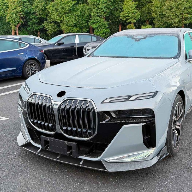 Car Craft Compatible With Bmw 7 Series G70 G73 I7 2023+ M Sport Front Bumper Lip Splitter Skirts Zst-1441 Gb Glossy Black - CAR CRAFT INDIA