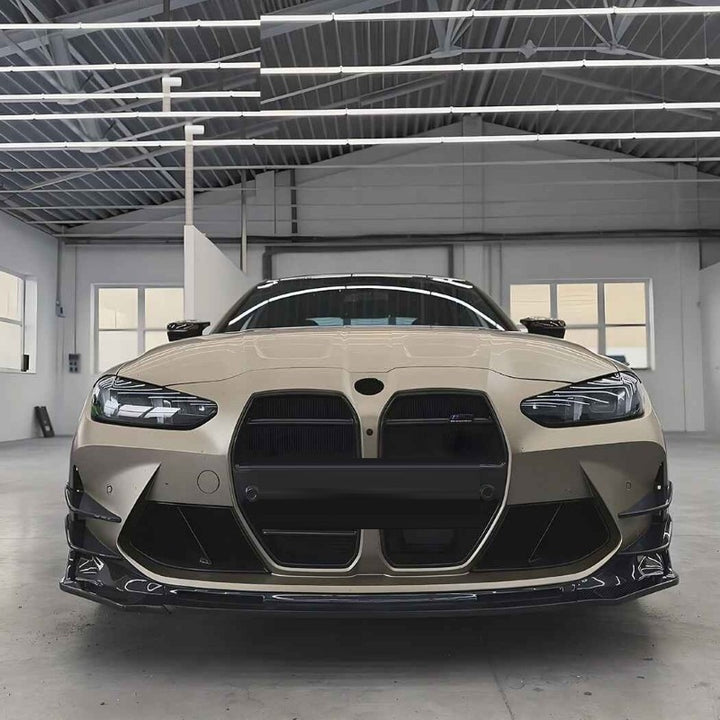 Car Craft Compatible With Bmw M3 G80 G81 M4 G82 G83 2021+ Front Bumper Lip Vent Splitter Skirts Trim Fog Vent Zst-1330 Cf Carbon Fiber Look - CAR CRAFT INDIA
