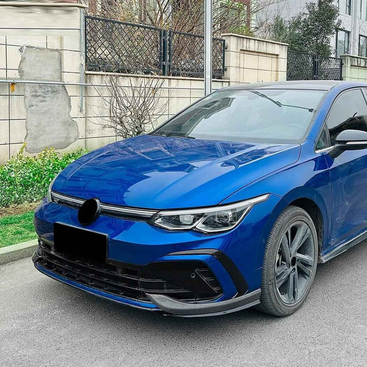 Car Craft Compatible With Volkswagen Vw Golf Mk 8 Gti 2020-2024 Gti Rline Front Bumper Lip Splitter Skirts Trim Wing Flag Zst-1101 Gb Glossy Black Usa - CAR CRAFT INDIA