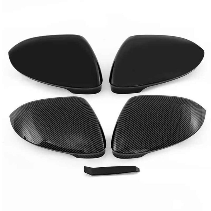 Car Craft Compatible With Volkswagen Vw Golf Gti 8 8.5 2018-2026 Rear View Case Wing Cap Shell Housing Mirror Covers Replacement Style Carbon Fiber Look Usa