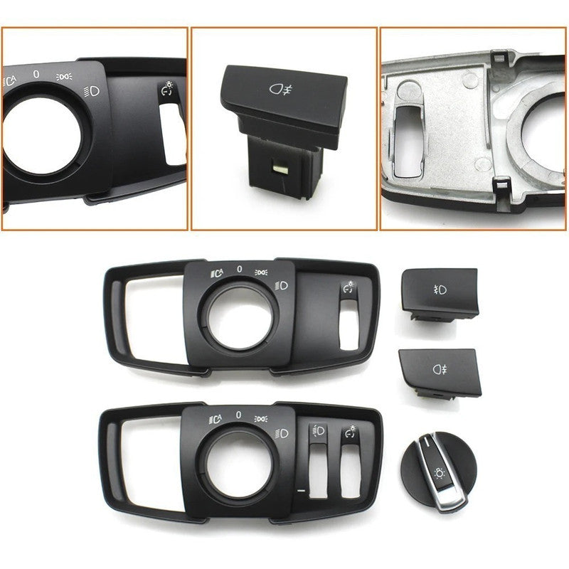 Car Craft Compatible With Bmw 2 Series X5 X6 F15 F16 F85 F86 F45 F46 2014-2019 Car Dashboard Headlight Switch Rotary Knob Button Cap Headlamp Cover Panel Headlight Switch Cover Model A Set 61319311727 - CAR CRAFT INDIA