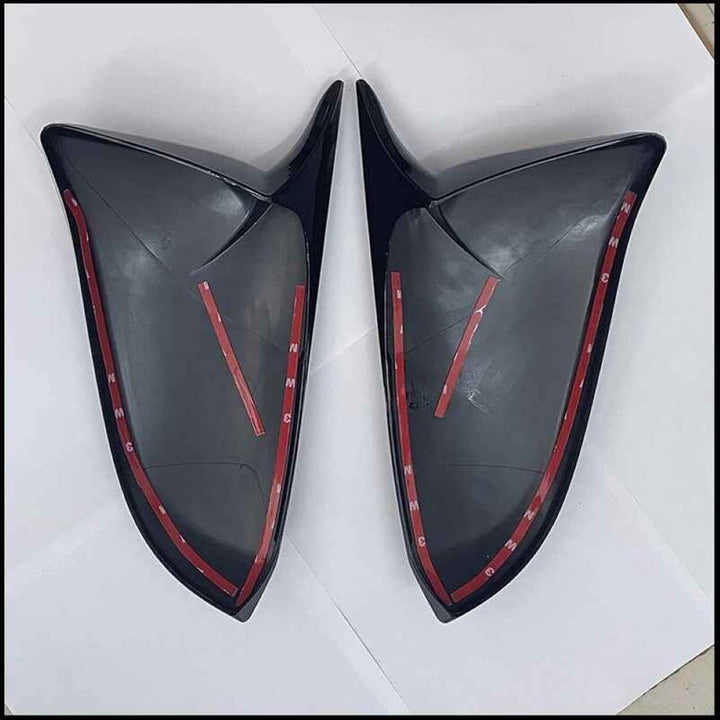 Car Craft Compatible With Toyota Innova Fortuner Hilux 2016-2023 Side Rear View Case Wing Cap Shell Housing Mirror Covers 3m Tape Pasting Style Carbon Fiber Look CC-11539