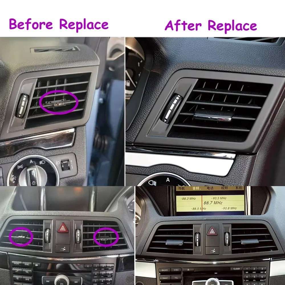 Car Craft Compatible With Mercedes E Class Cabriolet Coupe W207 2009-2012 Car Air Conditioner Left Right Central Ac Vent Grille Slider Tab Clip Outlet Repair Kit 2078300154-c R Right - CAR CRAFT INDIA