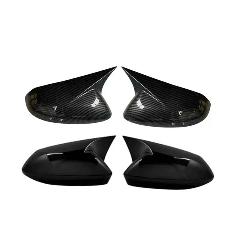 Car Craft Compatible With Hyundai I10 2015-2020 Side Rear View Case Wing Cap Shell Housing Mirror Covers 3m Tape Pasting Style Glossy Black CC-11556
