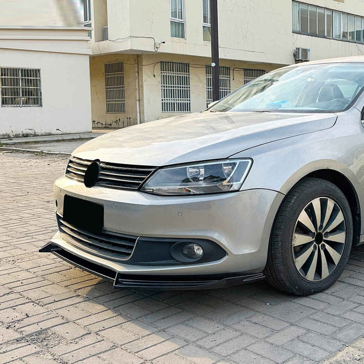 Car Craft Compatible With Vw Volkswagen Jetta 2011-2014 Mk6 Front Bumper Lip Splitter Skirts Zst-1185 Cf Carbon Fiber Look - CAR CRAFT INDIA