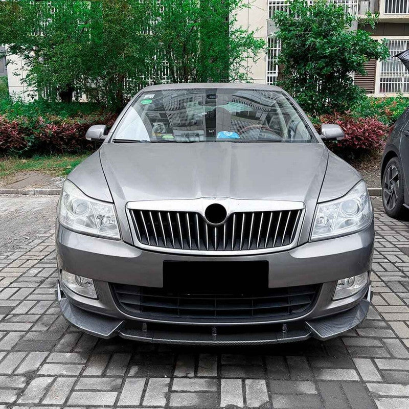 Car Craft Compatible With Skoda Octavia Laura Mk2.5 2008-2012 Bumper Front Lip Splitter Skirt Trim Zst-1578 Gb Glossy Black