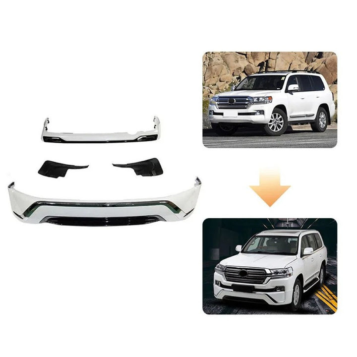 Car Craft Compatible With Toyota Land Cruiser Lc200 2016-2020 Upgrade Facelift Convert To 2016 Style Bodykit Front Rear Bumper Lip Side Trim Grill Skirt Splitter Trim F018