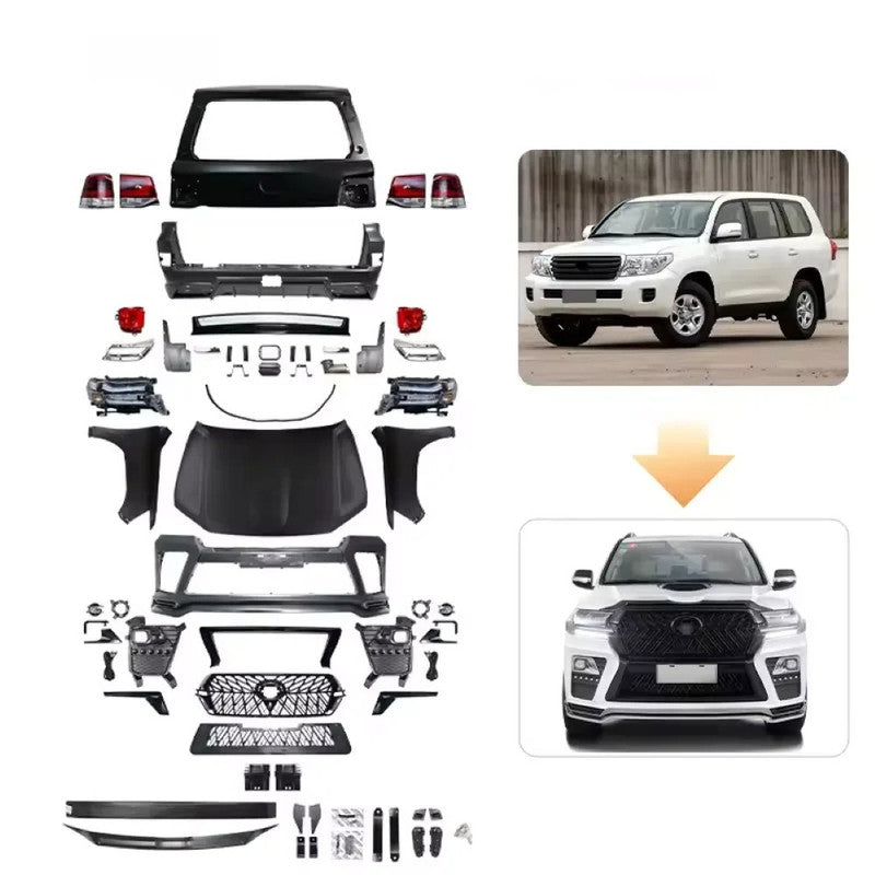 Car Craft Compatible With Toyota Land Cruiser Lc200 2008-2015 Upgrade Facelift Convert To Lc200 Elford B Style Bodytkit Front Rear Bumper Hood Fender Trunk Headlight Taillight Side Trim Grill Lip Skirt Splitter F116-b