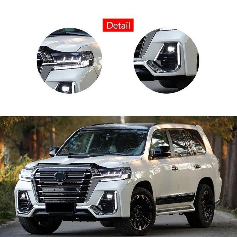 Car Craft Compatible With Toyota Land Cruiser Lc200 2008-2015 Upgrade Facelift Convert To Lc200 Navigator Style Bodytkit Front Rear Bumper Hood Fender Trunk Headlight Taillight Side Trim Grill Lip Skirt Splitter F139-b
