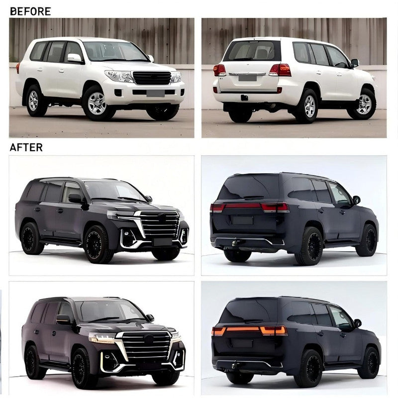 Car Craft Compatible With Toyota Land Cruiser Lc200 2008-2015 Upgrade Facelift Convert To Lc200 Vacalno Style Bodytkit Front Rear Bumper Trunk Headlight Taillight Side Trim Grill Lip Skirt Splitter F139