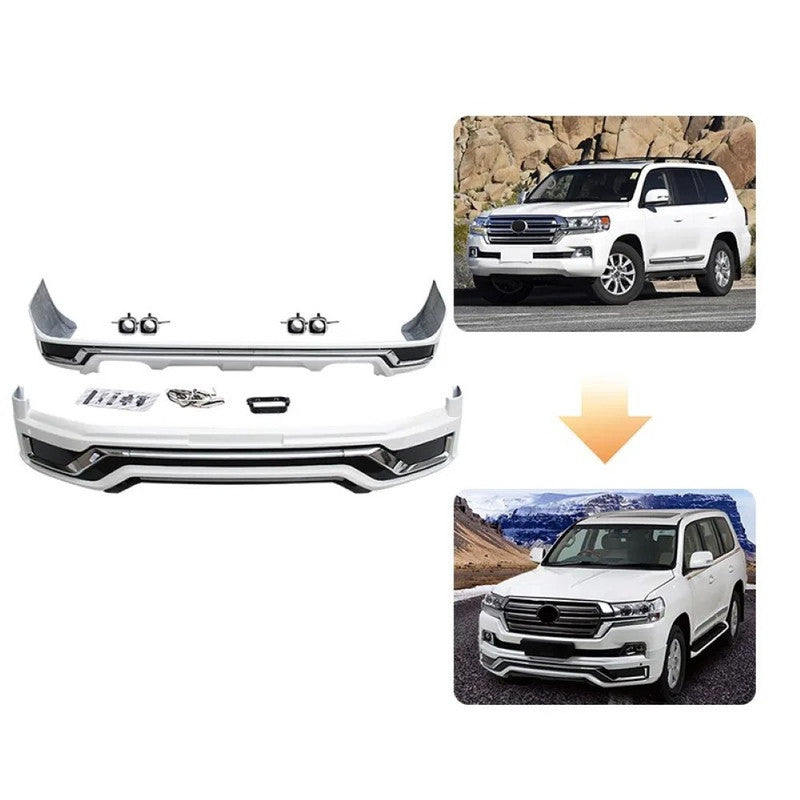 Car Craft Compatible With Toyota Land Cruiser Lc200 2016-2020 Upgrade Facelift Convert To Modellista Style Bodykit Front Rear Bumper Lip Side Trim Grill Skirt Splitter Trim Exhaust Pipe Tip F036