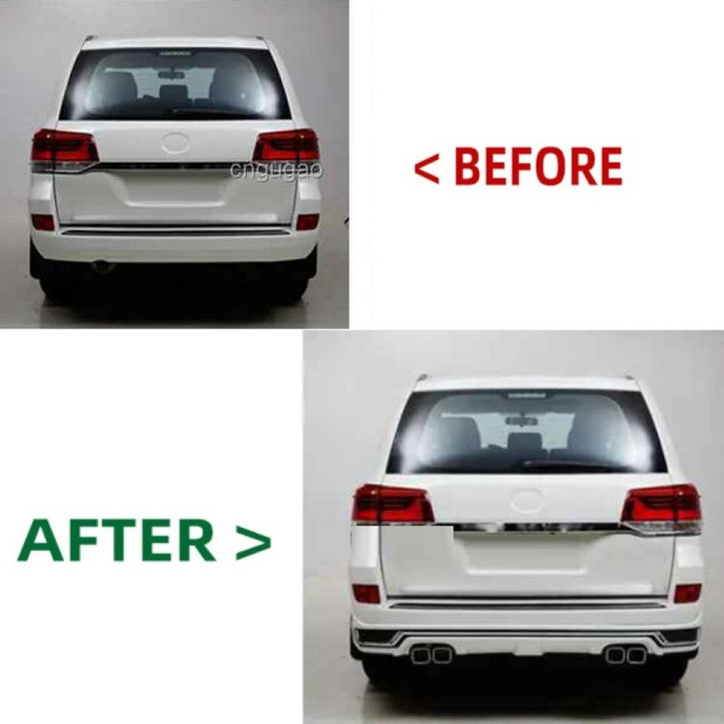 Car Craft Compatible With Toyota Land Cruiser Lc200 Lc 200 2016-2021 Rear Bumper Lip Skirt Splitter Trim