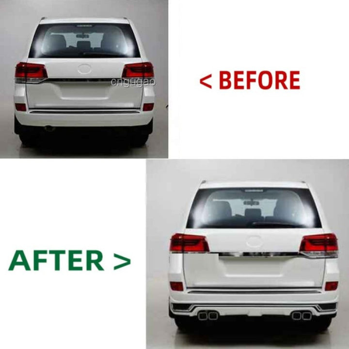 Car Craft Compatible With Toyota Land Cruiser Lc200 Lc 200 2016-2021 Rear Bumper Lip Skirt Splitter Trim