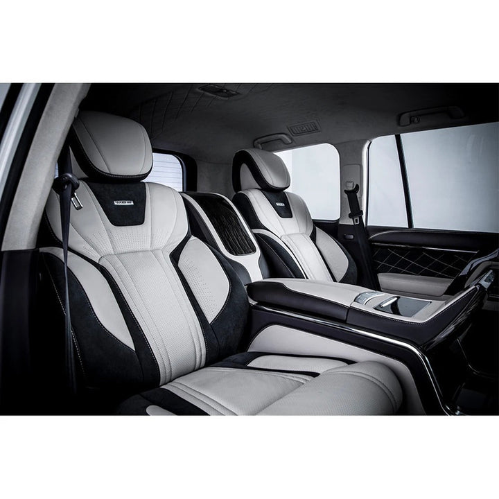 Car Craft Compatible With Toyota Land Cruiser Lc200 Lexux Lx500 Lx470 2008-2020 Upgrade Facelift Convert Rear Recliner With Armrest Seat Standard Four Seat Leather Electric Adjustable Waterproof Car Seats Luxury Vehicle Interior Upgrade F-105a