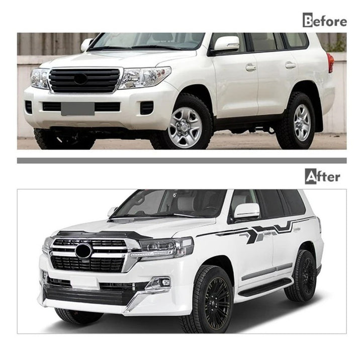 Car Craft Compatible With Toyota Land Cruiser Lc200 2008-2015 Upgrade Facelift Convert To Lc200 2016-2020 Bodytkit Front Rear Bumper Hood Fender Trunk Headlight Taillight Side Trim Grill Skirt Splitter F040