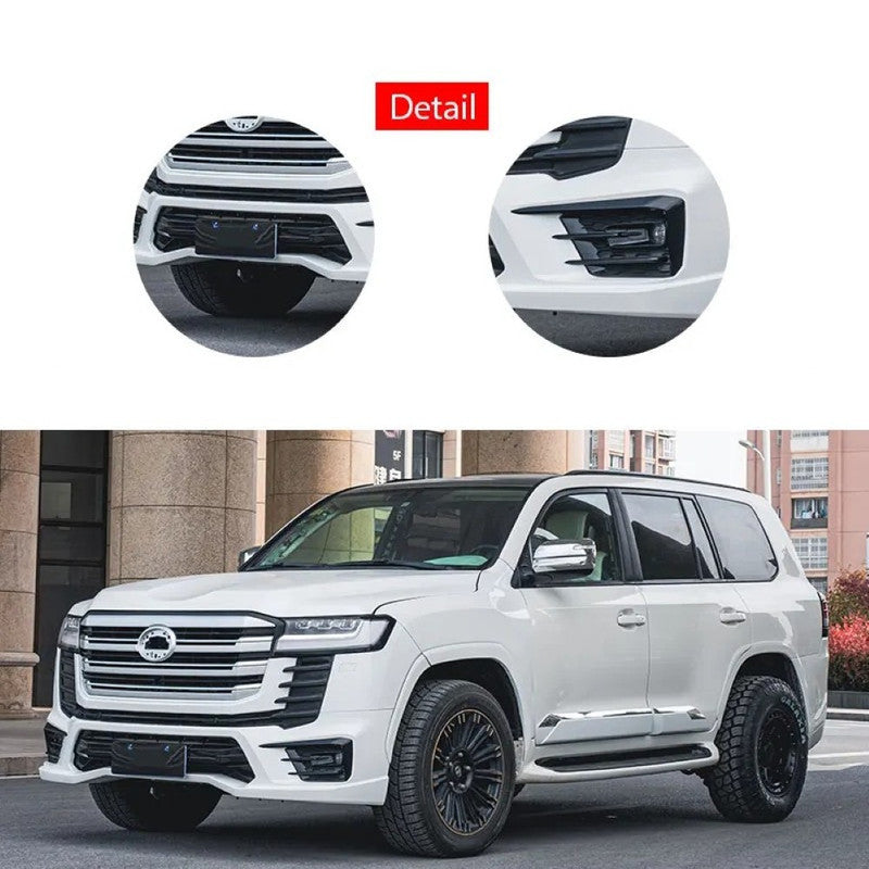 Car Craft Compatible With Toyota Land Cruiser Lc300 Lc 300 2021+ Upgrade Facelift Convert To Lc300 Middle East Kuwait Style Bodytkit Front Rear Bumper Skirt Splitter Lip F153