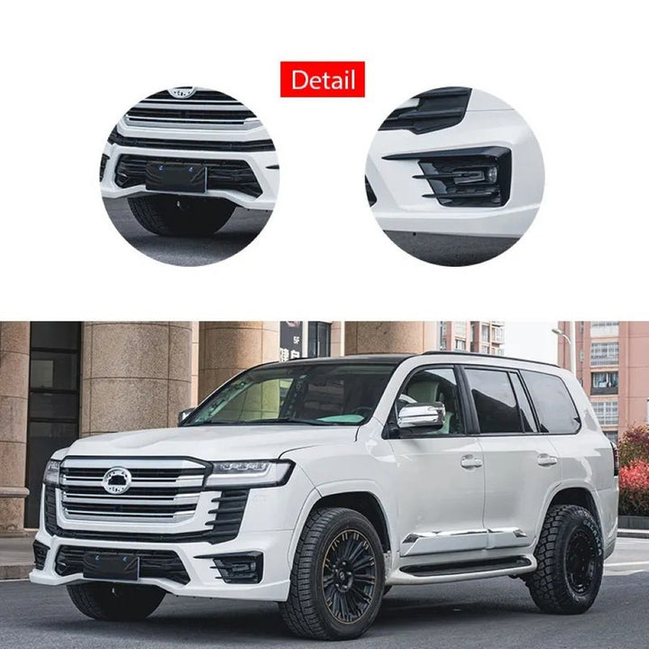 Car Craft Compatible With Toyota Land Cruiser Lc300 Lc 300 2021+ Upgrade Facelift Convert To Lc300 Middle East Kuwait Style Bodytkit Front Rear Bumper Skirt Splitter Lip F153