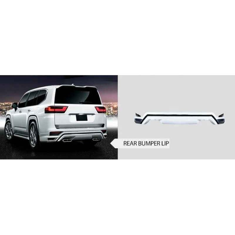 Car Craft Compatible With Toyota Land Cruiser Lc300 Lc 300 2022-2025 Rear Bumper Lip Skirt Splitter Trim