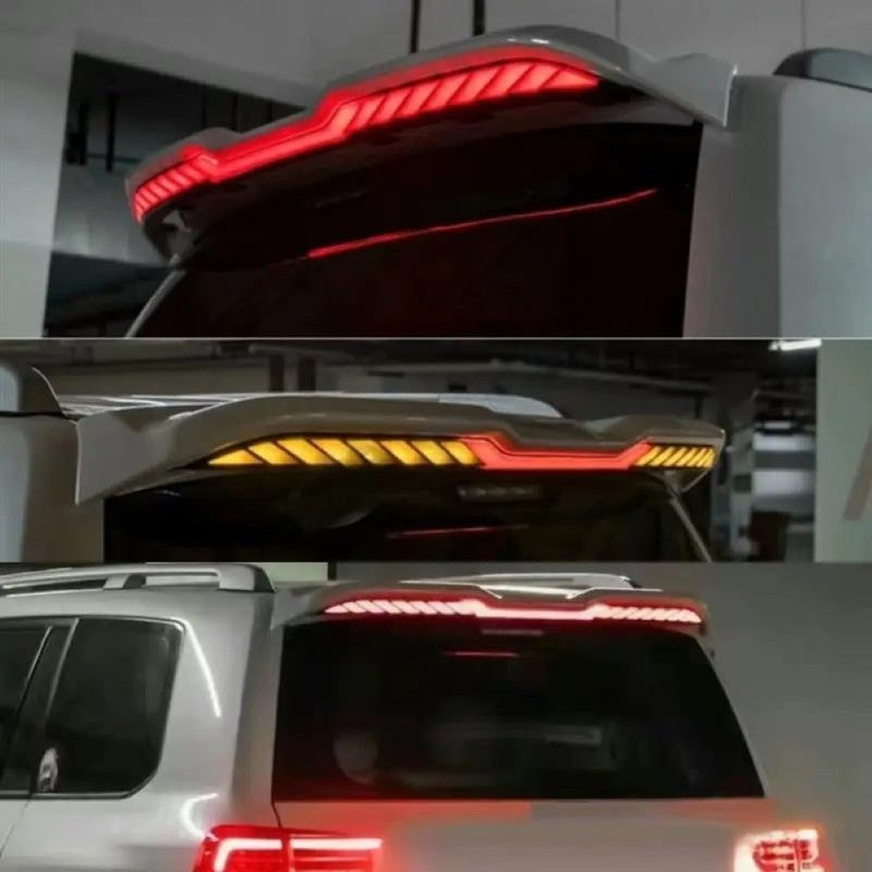 Car Craft Compatible With Toyota Land Cruiser Lc300 Lc 300 2022-2026 Rear Trunk Tail Wing Boot Roof Spoiler With Led Light - CAR CRAFT INDIA