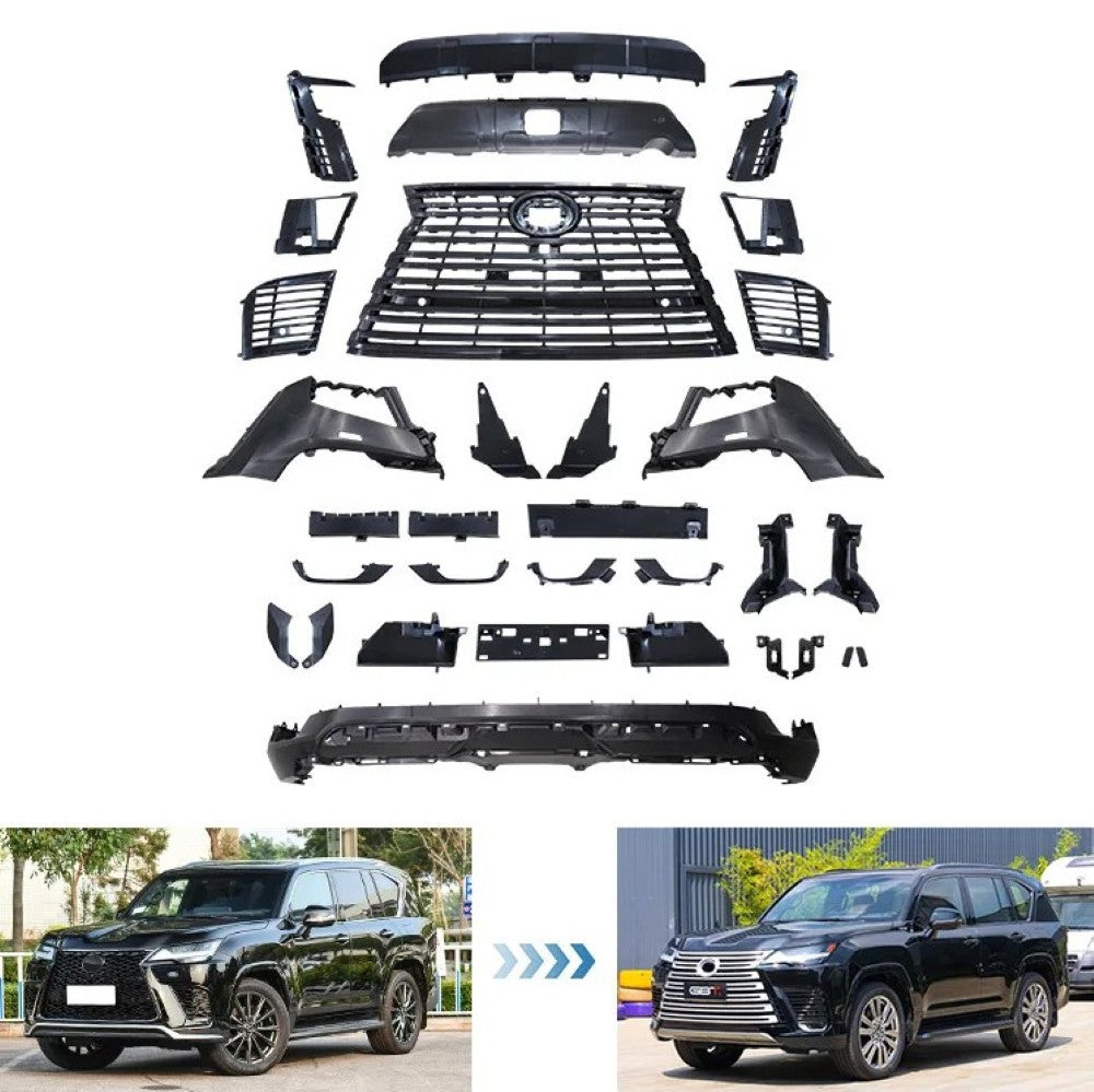 Car Craft Compatible With Toyota Lexus Lx600 2022+ Low Version Upgrade Facelift Convert To Lx600 Executive Style Bodytkit Front Rear Lip Grill Skirt Splitter F192