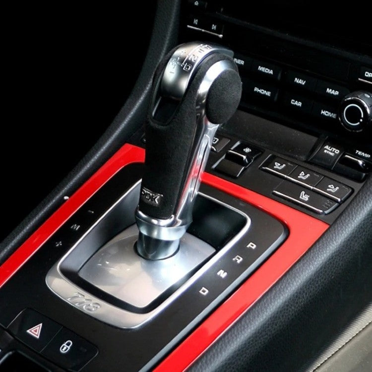 Car Craft Compatible With Porsche Panamera 2010-2016 Macan 2014-2021 718 2016-2024 911 2008-2017 Boxster 2008-2017 Cayman 2009-2016 Gear Shift Head Knob Level Handle Stick Shifter Leather Beige