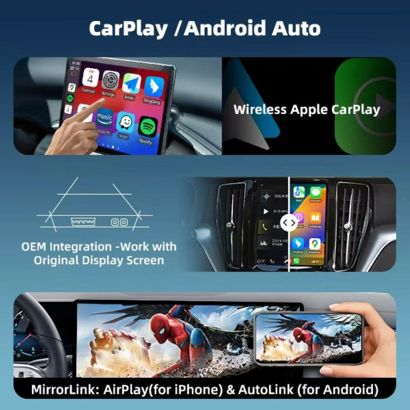 Car Craft Compatible With Mercedes Benz A B C E S G V Class Cla Gla Glc Gle Gls Upgrade To Wireless Apple Carplay Android Auto Adapter Carplay Box With Screeen Mirror Link Google Maps For Ntg 5.0 5.1 CC-9578