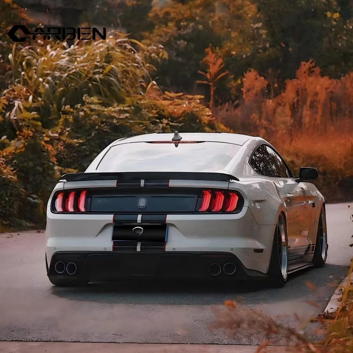 Car Craft Compatible With Ford Mustang 2015-2017 Upgrade Facelift Convert To Gt500 Bodykit Rear Bumper Diffuser After Rear Lip Gc Must-021