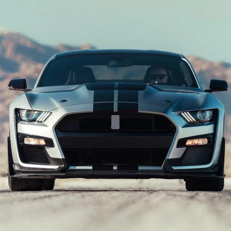 Car Craft Compatible With Ford Mustang 2015-2017 Upgrade Facelift Convert To Gt500 Bodykit Front Bumper Skirt Front Lip Gc Must-018