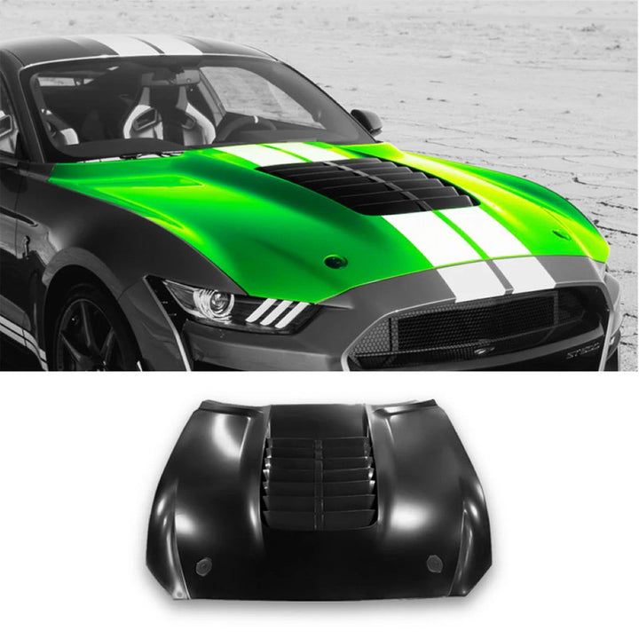 Car Craft Compatible With Ford Mustang 2015-2017 Upgrade Facelift Convert To Gt500 Bodykit Hood Bonnet Gc Must-026