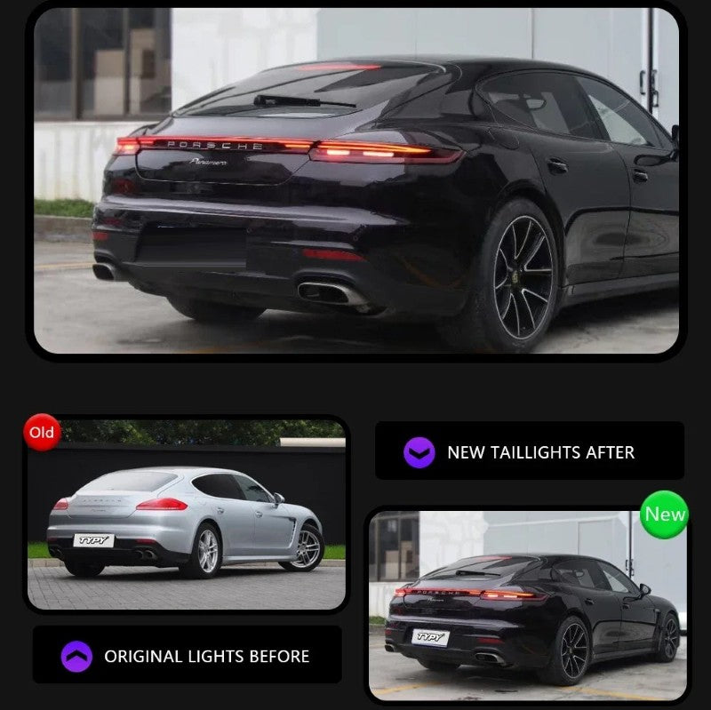 Car Craft Compatible With Porsche Panamera 970 2009-2016 970.1 970.2 Upgrade Facelift Convert To 2017 Turbo S Style Modified Bumper Taillight Bodykit Rear - CAR CRAFT INDIA