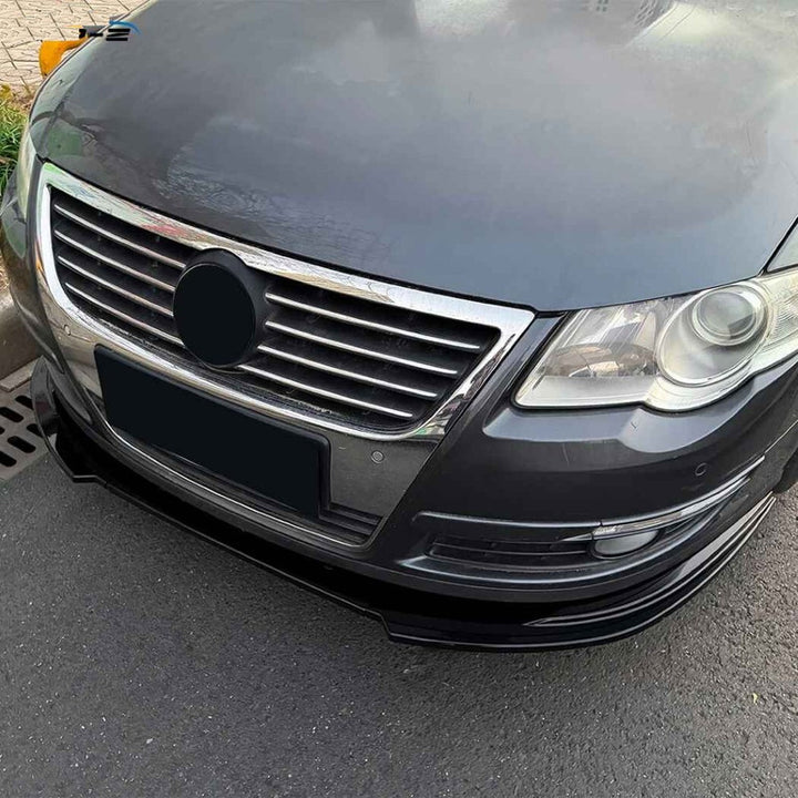 Car Craft Compatible With Vw Volkswagen Passat B6 2005-2010 Bumper Front Lip Splitter Skirt Trim Zst-1477 Gb Glossy Black