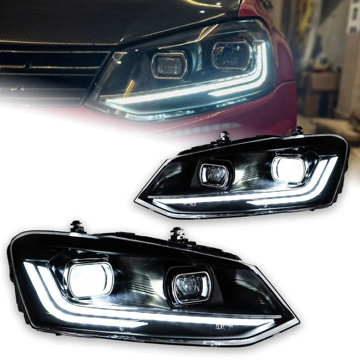 Car Craft Compatible With Volkswagen Vw Polo 2010-2024 Car Front Upgraded Head Light Lamp Xenon Headlight Retrofit Upgrade Modified Led Drl Hid Light For Helogen Car - CAR CRAFT INDIA
