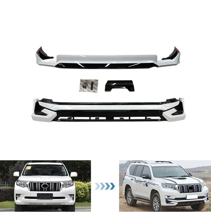 Car Craft Compatible With Toyota Land Cruiser Prado Fj150 2022 Upgrade Facelift Convert To Middle East Style Bodykit Front Rear Bumper Lip Side Trim Grill Skirt Splitter Trim F172