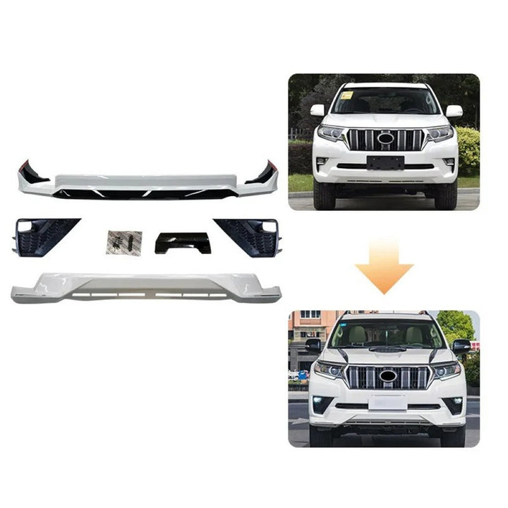 Car Craft Compatible With Toyota Land Cruiser Prado Fj150 2022 Upgrade Facelift Convert To Modellista Style Bodykit Front Rear Bumper Lip Side Trim Grill Skirt Splitter Trim F171