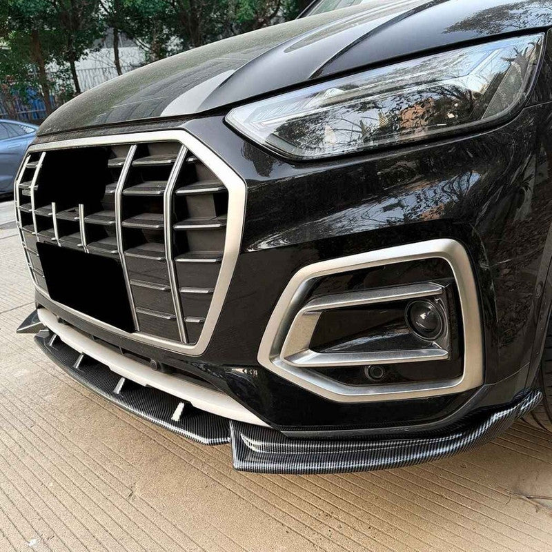 Car Craft Compatible With Audi Q5 Sq5 Fy Facelift 2020-2024 Sline Bumper Front Lip Splitter Skirt Trim Zst-1518 Gb Glossy Black