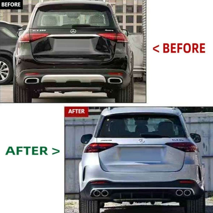 Car Craft Compatible With Mercedes Benz Gle W167 2020-2025 Upgrade Facelift Covert To Gle53 Amg Bodykit Bumper Grill Diffuser After Lip 1:1 - CAR CRAFT INDIA
