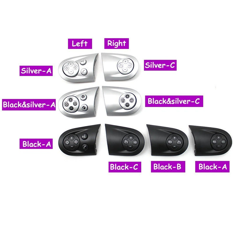 Car Craft Compatible With Mini Cooper Clubman R55 R56 R57 R58 R59 Coumtryman R60 R61 Car Steering Wheel Multifunction Cruise Control Switch Button Assembly 32309226804-q2 Left CC-9692 - CAR CRAFT INDIA