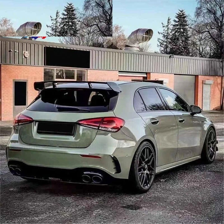 Car Craft Compatible With Mercedes Benz A Class W177 2018-2024 Rear Bumper Upgrade Convert To Amg Amg45s Bumper Bodykit For Hatchback Car W177-004 Hatchback
